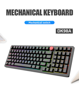 Ousaid Yeni 98 Tuşlu Hot Swap Özelleştirilebilir Taşınabilir Oyun Mekanik Klavyesi <span class=keywords><strong>Gateron</strong></span> Switch'ler RGB Arkadan Aydınlatmalı Üçlü Mod Gasket - Product Image 2