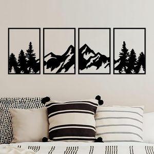 Moderno Simple Estética Juego de 4 piezas de Personal Cross-Border Custom Metal Wall Hangings Art Deco Gable Wall Embellecimiento - Product Image 5