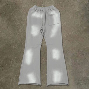 Pantalon large baggy personnalisé pour hommes Streetwear Pantalon de jogging surdimensionné de créateur Pantalon de survêtement en coton empilé délavé à l'acide - Product Image 4