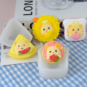 Cartoon Animal Bear <b>Silicone</b> Mold For DIY Cake <b>Baking</b> Chocolate Jelly Mold Transparent White Pink Light Gray - Product Image 3