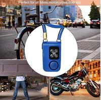 Cadenas à câble à combinaison à 4 chiffres avec alarme, capteur de vibration étanche IP44, verrou de sécurité sans clé pour scooter et vélo d'extérieur