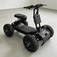 Scooter électrique pliable pour adultes à 4 roues, pneus larges, 4x4, rapide, avec siège