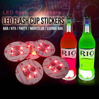 Sous-verre lumineux LED EVA+LED pour boissons, avec changement de couleur et impression en relief clignotante, pour discothèques, bars, fêtes, origine Chine