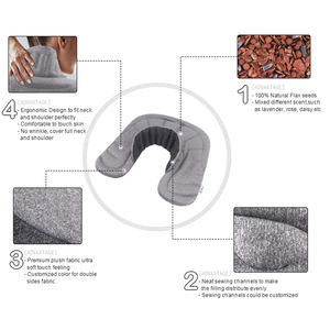 Micro-ondes chaud humide Pack thérapie par la chaleur Pad pondéré cou Wrap cou et épaule enveloppement dos soulagement de la douleur - Product Image 6