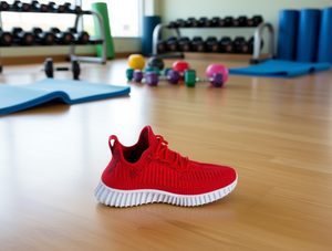 Scarpe Fitness Pozio Rosse con Tomaia in Rete, Suola in Gomma, Intersuola in EVA, Confezione in Scatola, Unisex - Product Image 2