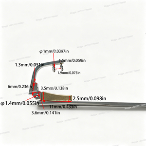 Glasses <strong>Parts</strong> Spring Hinge <strong>Eyeglass</strong> Accessories Rimless Dual Rubber End Caps Screw Lock Craft Temple Multi-Color Electroplated - Product Image 6