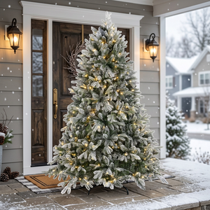210cm Standing Eco-Friendly PVC Artificial Christmas <b>Tree</b> with 470 Warm White <b>LED</b> <b>Lights</b> Indoor Use - Product Image 2