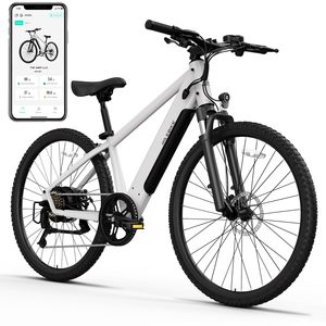 Bicicletta <span class=keywords><strong>Elettrica</strong></span> da Città <span class=keywords><strong>per</strong></span> Adulti TST M612 con Motore Posteriore Brushless da 500W, Batteria al Litio da 36V 7.8Ah, Cambio a 7 Velocità, Display LCD e Telaio in Metallo - Product Image 1