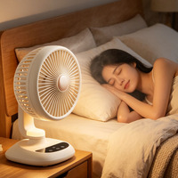 Ventilador de circulación de aire de fábrica Anfuyou, nuevo, de mesa, con motor sin escobillas, luz táctil, pantalla digital, temporizador, para montar en la pared o colgar en el escritorio.