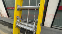 Kingbridge Échelle d'extension électrique en fibre de verre haute résistance de conception moderne Échelle d'isolation en PRF avec base en aluminium extrudé
