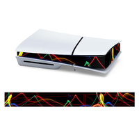 Film autocollant anti-rayures pour panneau central, autocollant vinyle pour console PS5 SLIM, bande latérale centrale