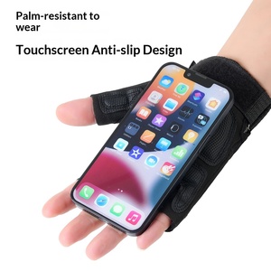 Guantes Tácticos de Medio Dedo para Exteriores, de Poliéster, con Protección de Nudillos Duros y Correa de Muñeca, para Ciclismo, Senderismo, Entrenamiento Físico - Product Image 4
