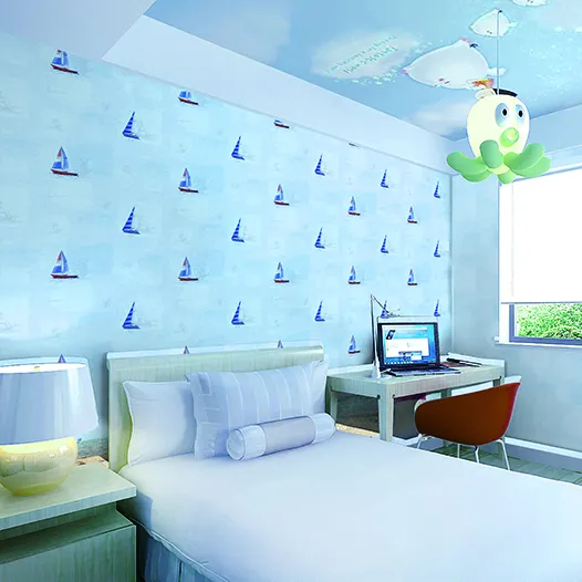 Papel tapiz de tela de vinilo para niños, revestimiento de pared, Mural para decoración de dormitorio, velero ambiental, PVC