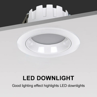 Éclairage intérieur AC85-265V, plafonnier LED SMD anti-éblouissement, rond, carré, en aluminium, encastré, pour chambre à coucher, salon