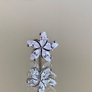 Pendientes de Botón de Plata de Ley 925 con Mini Flor de Alta Calidad, Elegantes para Bodas, Fiestas y Uso Diario - Product Image 6