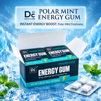 Chewing-gum énergétique pour la concentration au bureau et les études nocturnes, sans sucre, 50 mg de caféine pure, OEM