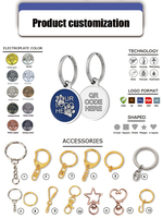 Fábrica personalizada Anti Lose Cat Dog Tags Acero inoxidable Nfc Pet Tag con código Qr