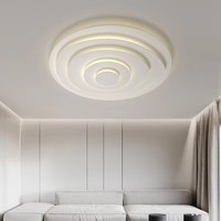 Plafonniers LED ronds de style nordique simple, luminaires de plafond modernes en fer blanc pour chambre à coucher et salon