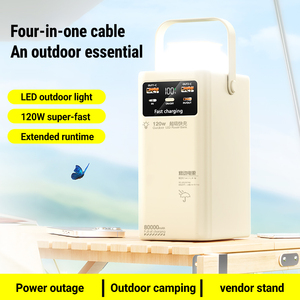 Aobote 80000mAh ngân hàng điện 120 Wát ngoài trời Trạm điện cầm tay công suất lớn cắm trại nhà cúp LED hiển thị nhà sản xuất - Product Image 3