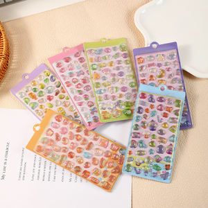 Wholesale Eco-Friendly Full <b>Color</b> Customized Size 3D Relief Letter Pattern Matte Lamination Waterproof Sticker <b>Sheet</b> for - Product Image 3