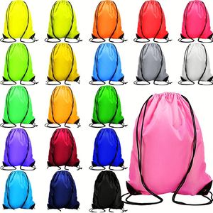 Wholesale Customized Promotional Cinch Bag Polyester Nylon Drawstring Shop <b>Backpack</b> with Custom Logos - Product Image 1