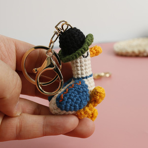 Crochet Duck Keychain Woven Handmade Cute Plush <b>Animal</b> Key Chain Toy Pendant Keychain for <b>Backpacks</b> Charm Bag Couple Gifts - Product Image 4