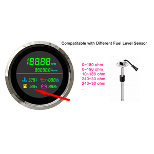 Nouveau compteur marin multifonction 6-en-1 VIT 85 mm LCD, étanche IP66, avec compteur horaire, température de l'eau, pression d'huile, niveau de carburant et tachymètre - Product Image 4
