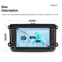 Navigation GPS 7 pouces 2+32 Go en stock, prête à être expédiée, CarPlay Android Auto, lecteur Android pour voiture VW Golf Jetta Polo