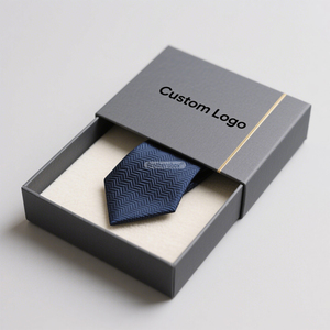 Reusable Custom Logo Paper Cardboard Drawer Tie Gift Packaging <b>Box</b> for Men Accessories - Product Image 2