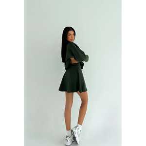 Ensemble de survêtement jupe-short Green Active Wear Torque, design personnalisé, respirant et grande taille, imprimé, saison hivernale avec logo - Product Image 1