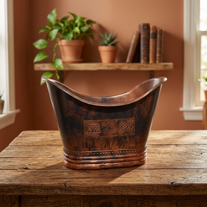 Bañera individual de cobre antiguo con patas de gato para baño, precio mayorista doblemente económico para proveedores indios - Artesanía india para el hogar - Product Image 1