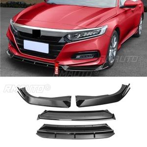 Para Honda Accord 10ª generación: Kit de carrocería con alerón difusor y labio divisor de parachoques delantero, negro brillante, pieza de modificación de labio de parachoques - Product Image 2