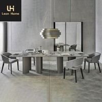 Meubles de salle à manger, design italien populaire, tables à manger de luxe avec plateau en marbre