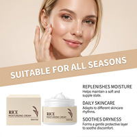 Crème hydratante au riz, texture douce et lisse, absorption facile, hydratation intense pour tous les types de peau, soin du visage quotidien