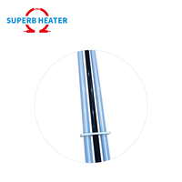 Tube de chauffage par immersion chauffant revêtu de PTFE 380V 2500W personnalisable pour liquides corrosifs