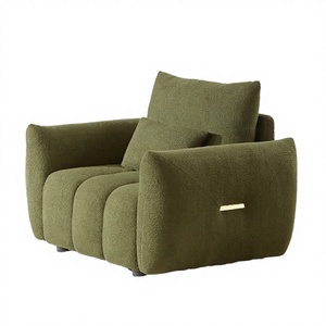 Sofá Individual Moderno, Ergonómico, Acogedor, Sillón Decorativo para Dormitorio y Sala de Estar, Tapizado en Tela Verde - Product Image 2