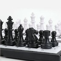Jeu d'échecs magnétique personnalisé pour enfants - Design pliable portable en ABS, réutilisable, idéal pour les fêtes de Noël
