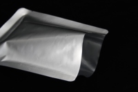 Sachet Doypack à fond plat en plastique uni, résistant à l'humidité, scellé sur 3 côtés, en feuille d'aluminium mate pure, pour l'emballage de chewing-gum et d'aliments pour animaux de compagnie