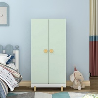 Placard de rangement pour vêtements de bébé Meubles de chambre à coucher Armoire en bois rose pour enfants Armoire pour enfants