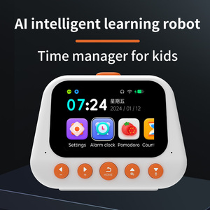 Réveil intelligent IA pour enfants, robot parlant, lecteur <span class=keywords><strong>de</strong></span> musique éducatif, histoires pour le <span class=keywords><strong>coucher</strong></span> et horloge sonore, jouet cadeau pour enfants - Product Image 2