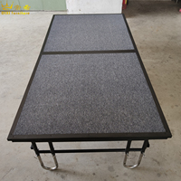 Portable Metal Folding Truss Mobile Stage with Plywood Carpet Platform for Wedding Party