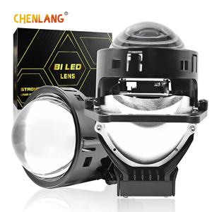 Chenlang <span class=keywords><strong>moins</strong></span> cher 130W feux de croisement 3.0 pouces RHD LHD coupe plate Film bleu Laser Bi Led projecteur lentille phares accessoires de voiture - Product Image 1