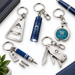 Porte-clés décapsuleur multifonctionnel en acier inoxydable personnalisé avec impression UV, porte-clés en métal tendance, léger, cadeau promotionnel - Product Image 1