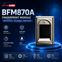Lecteur d'empreintes digitales capacitif BFM870A, capteur biométrique UART, 5000 modèles, stockage cloud, basé sur Linux, 508 dpi, contrôle d'accès, gestion du temps