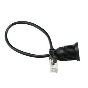 <b>Rj45</b> Male To Female Waterproof Extension <b>Cable</b> Pvc Automotive Marine Network Panel Retrofitting - Product Image 1