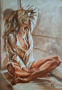 Tableau mural abstrait style bohème moderne, impression sur toile, <span class=keywords><strong>peinture</strong></span> à l'huile, femmes sexy, plage, portrait original, affiches décoratives pour chambre - Product Image 6