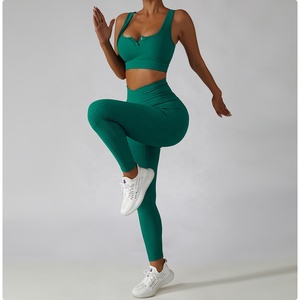 Soutien-gorge de course pour <span class=keywords><strong>femme</strong></span>, résistant aux chocs, vêtements de Yoga froncés, vêtements de sport - Product Image 5