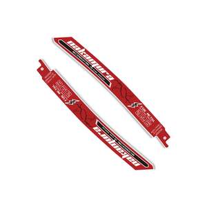 Jeu de 10 lames de <span class=keywords><strong>scie</strong></span> <span class=keywords><strong>sabre</strong></span> bimétalliques TCT de 225 mm pour travaux lourds sur métal et acier - Product Image 3