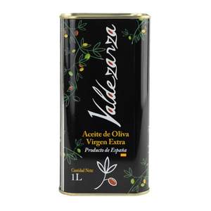 Huile d'olive extra vierge biologique Valdezarza Premium 100% 1L en boîte métallique, pressée à froid, d'origine espagnole, non raffinée, huile de cuisson gourmet - Product Image 1