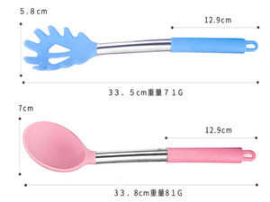 12 PCS thân thiện với môi Silicone BBQ nướng Set với thép không gỉ xử lý cho nhà bếp nấu ăn đồ dùng Set - Product Image 6